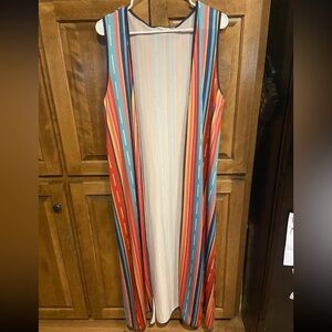 Multicolor Striped Sleeveless Dress
